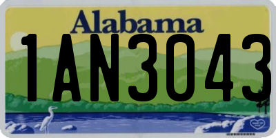 AL license plate 1AN3043