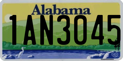 AL license plate 1AN3045