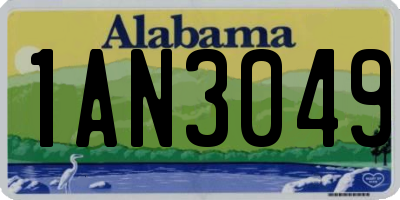 AL license plate 1AN3049
