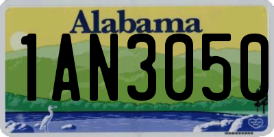 AL license plate 1AN3050