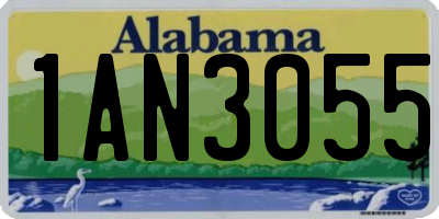 AL license plate 1AN3055