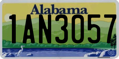 AL license plate 1AN3057