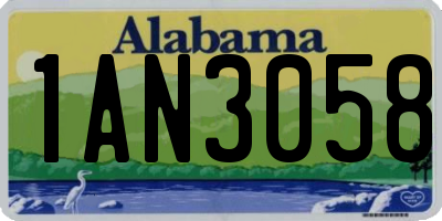AL license plate 1AN3058