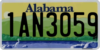 AL license plate 1AN3059