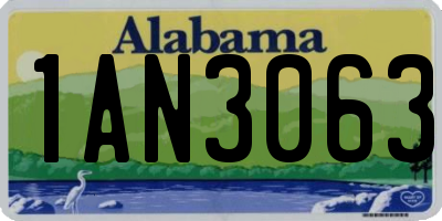 AL license plate 1AN3063