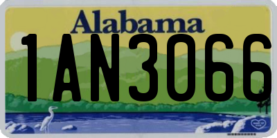 AL license plate 1AN3066