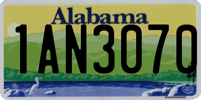 AL license plate 1AN3070
