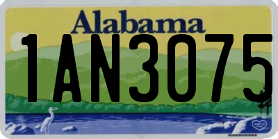 AL license plate 1AN3075