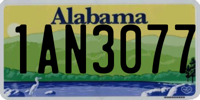 AL license plate 1AN3077