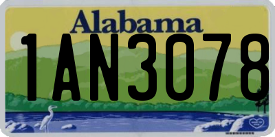 AL license plate 1AN3078