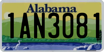 AL license plate 1AN3081