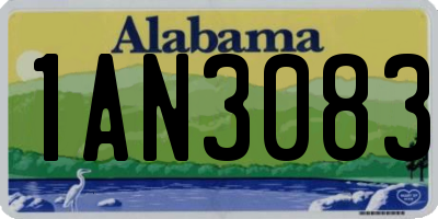 AL license plate 1AN3083