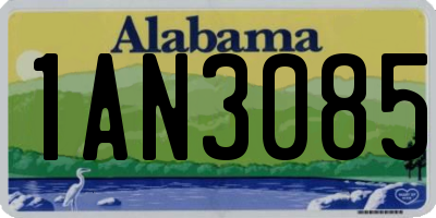 AL license plate 1AN3085