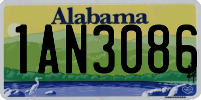 AL license plate 1AN3086