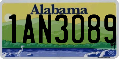 AL license plate 1AN3089