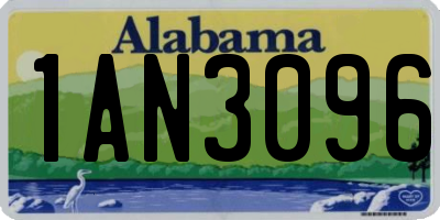 AL license plate 1AN3096