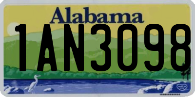 AL license plate 1AN3098