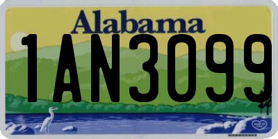 AL license plate 1AN3099