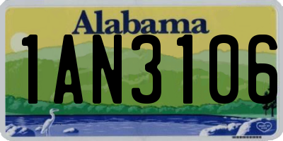 AL license plate 1AN3106