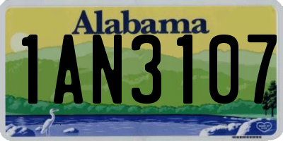 AL license plate 1AN3107