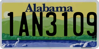AL license plate 1AN3109
