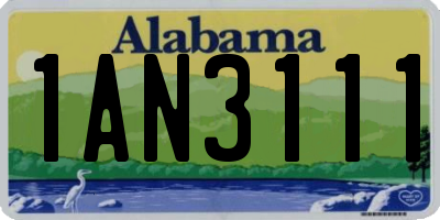 AL license plate 1AN3111