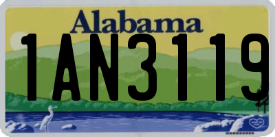 AL license plate 1AN3119