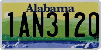 AL license plate 1AN3120