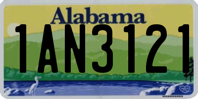 AL license plate 1AN3121