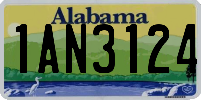 AL license plate 1AN3124
