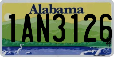 AL license plate 1AN3126