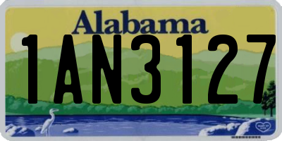 AL license plate 1AN3127