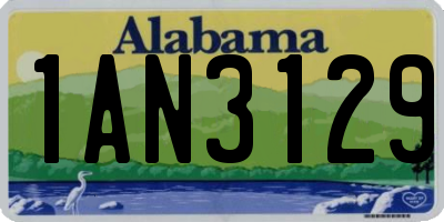 AL license plate 1AN3129