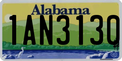AL license plate 1AN3130