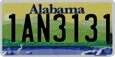 AL license plate 1AN3131