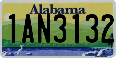 AL license plate 1AN3132