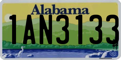 AL license plate 1AN3133