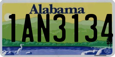 AL license plate 1AN3134