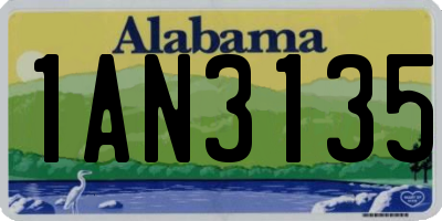 AL license plate 1AN3135