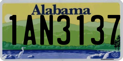 AL license plate 1AN3137