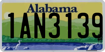 AL license plate 1AN3139