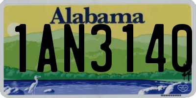 AL license plate 1AN3140
