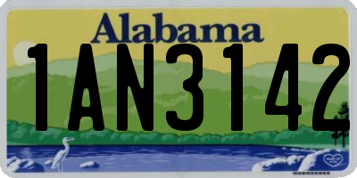 AL license plate 1AN3142