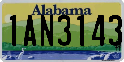 AL license plate 1AN3143