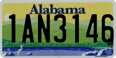 AL license plate 1AN3146