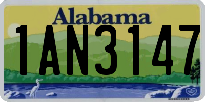 AL license plate 1AN3147