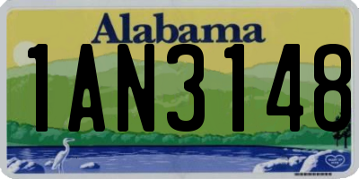 AL license plate 1AN3148