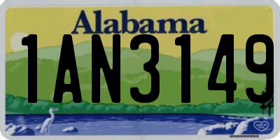 AL license plate 1AN3149