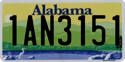 AL license plate 1AN3151