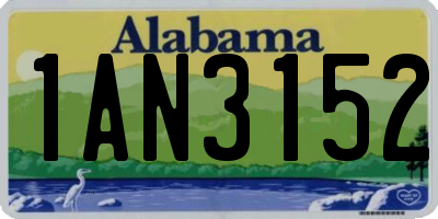 AL license plate 1AN3152